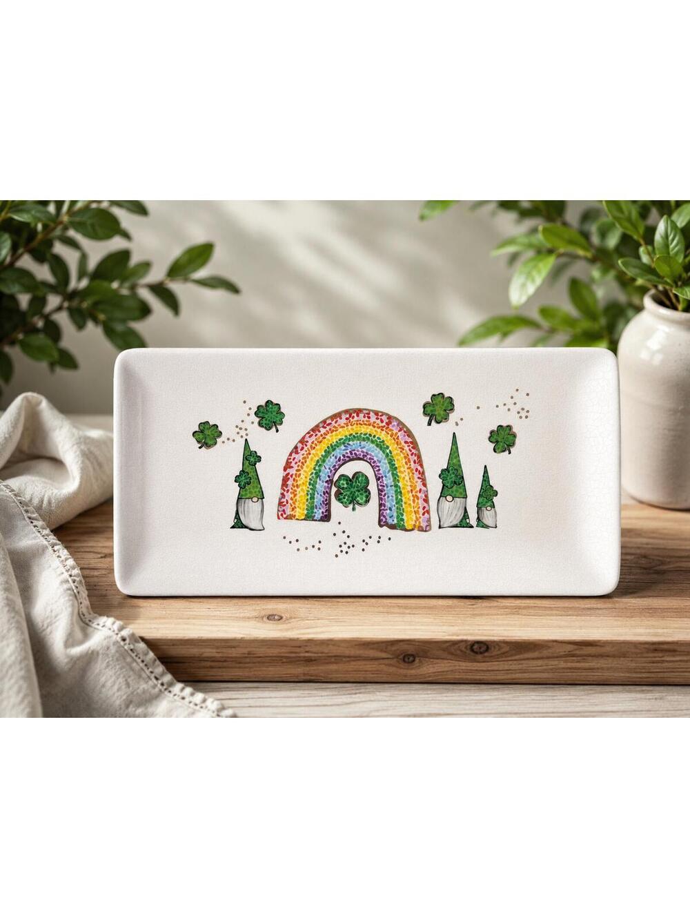 Sheffield Home Clover Cottage lucky charms serving plate